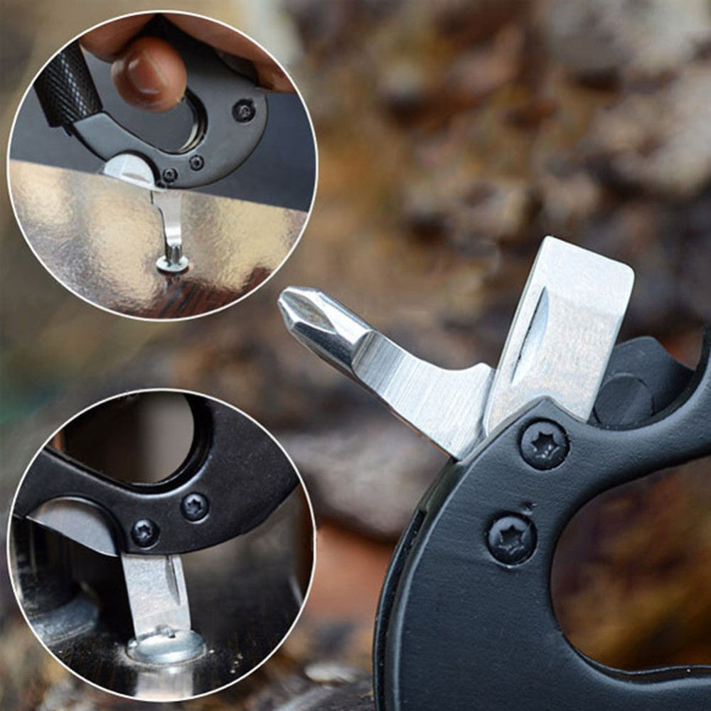 5 in 1 Multi-function Tool With Climbing Carabiner Hook Gear