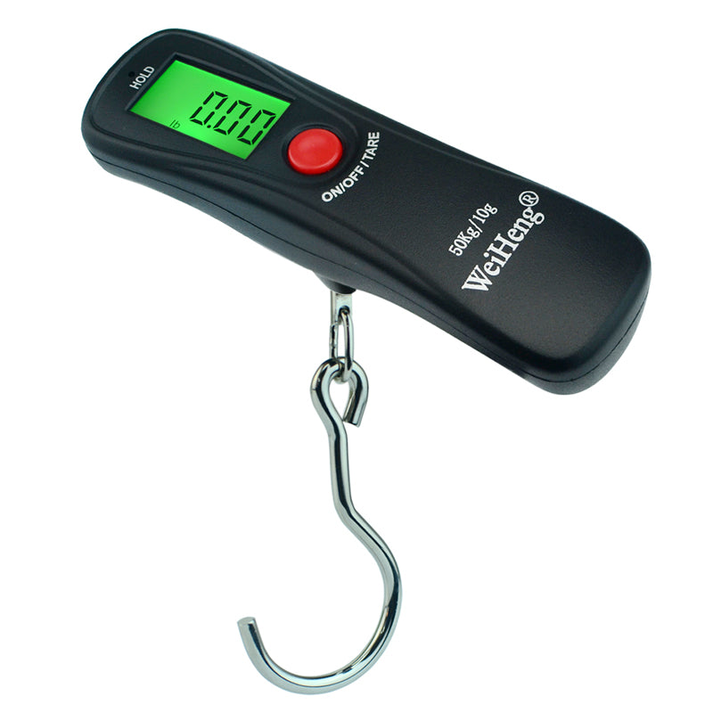 50kg/110lb Digital Electronic Luggage Scale Portable Suitcase Scale Handled Travel Bag Weighting Fish Hook Hanging Scale