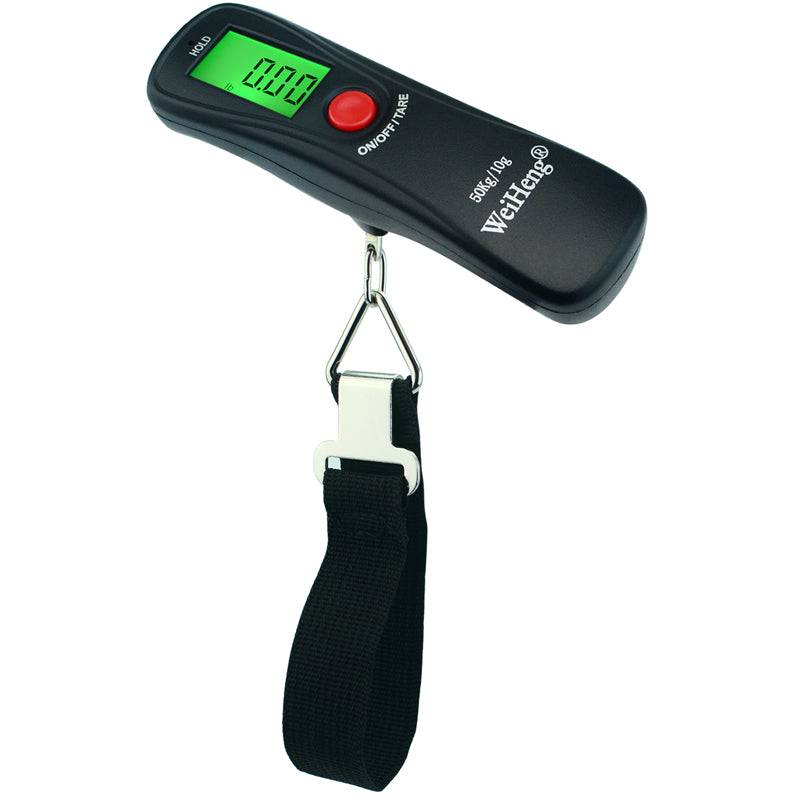 50kg/110lb Digital Electronic Luggage Scale Portable Suitcase Scale Handled Travel Bag Weighting Fish Hook Hanging Scale