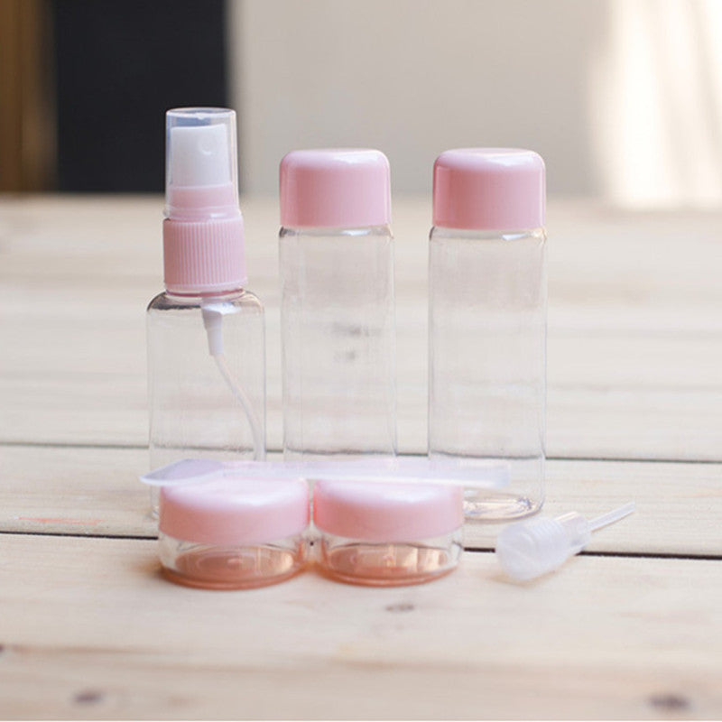 7pcs/Set Travel Mini  Makeup Cosmetic Face Cream Pot Bottles Plastic Transparent Empty Eyeshadow Make Up Container Bottle