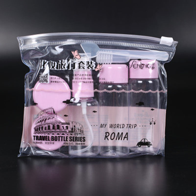 7pcs/Set Travel Mini  Makeup Cosmetic Face Cream Pot Bottles Plastic Transparent Empty Eyeshadow Make Up Container Bottle