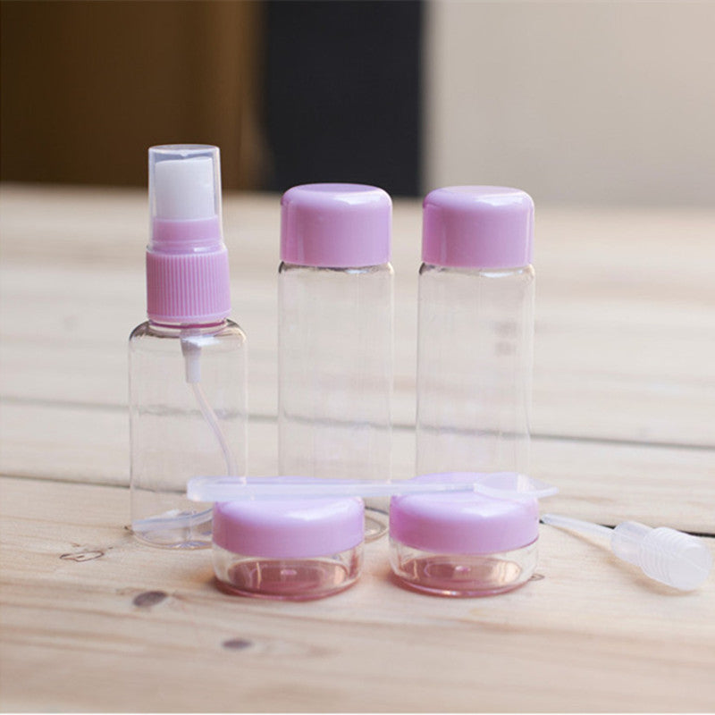 7pcs/Set Travel Mini  Makeup Cosmetic Face Cream Pot Bottles Plastic Transparent Empty Eyeshadow Make Up Container Bottle