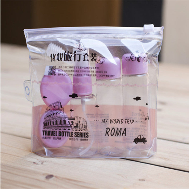 7pcs/Set Travel Mini  Makeup Cosmetic Face Cream Pot Bottles Plastic Transparent Empty Eyeshadow Make Up Container Bottle