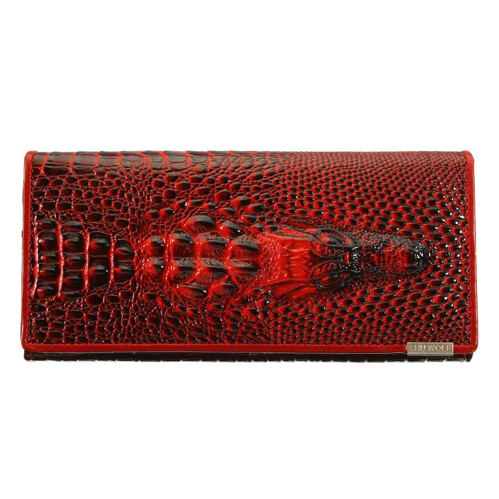 Women Leather Wallet 3D Alligator Long Design Lady's Purse