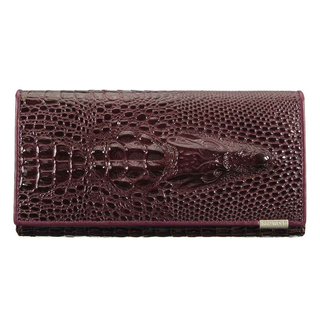 Women Leather Wallet 3D Alligator Long Design Lady's Purse