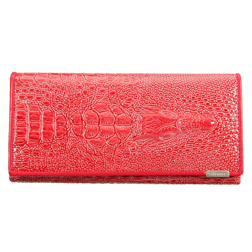 Women Leather Wallet 3D Alligator Long Design Lady's Purse