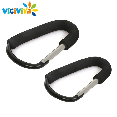 Aluminium Baby Stroller Hooks High Quality Button Carabiner Shopping Bag Carriage Hooks Pushchair Stroller Accessory Hook/