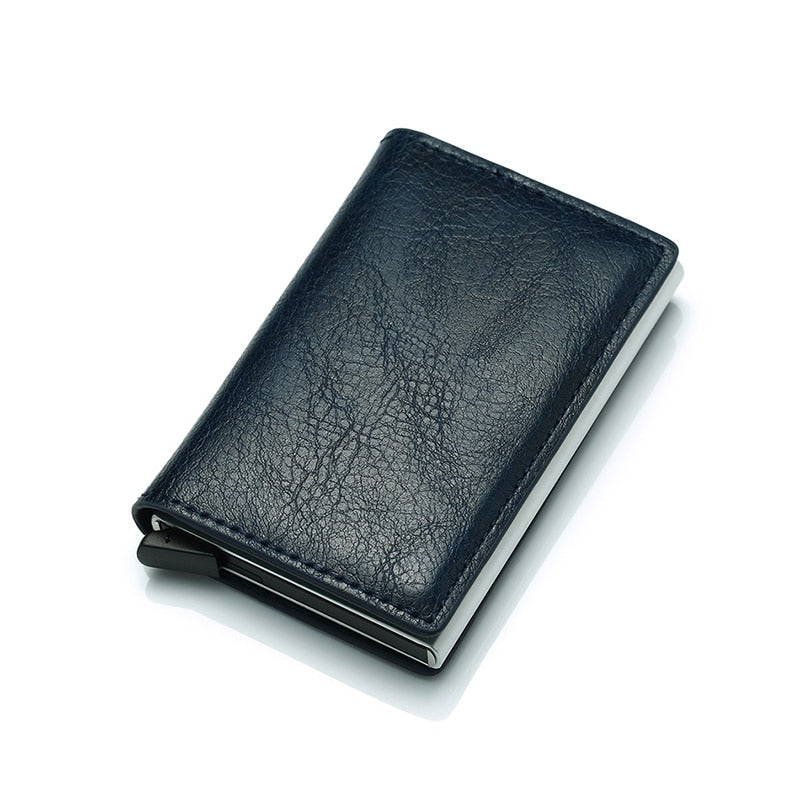 Minimalist Mens Wallet - Wallet Men Money Bag Mini Purse Male Vintage Automatical Aluminium Rfid Card Holder Wallet Small Smart Wallet