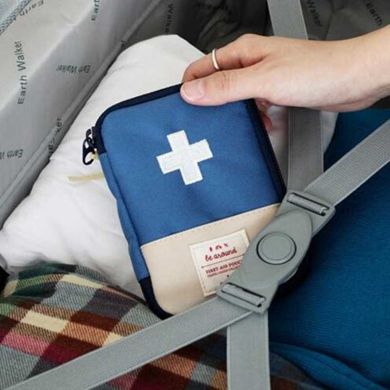 Function Portable First Aid Kit Travel Accessories Emergency Drug Cotton Fabric First Aid Medicine Bag Pill Case Splitters Box