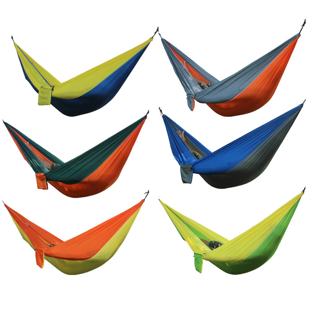 Portable Hammock Double Person Camping Survival garden hunting Leisure travel furniture Parachute Hammocks 20cm x 12cm x 10cm