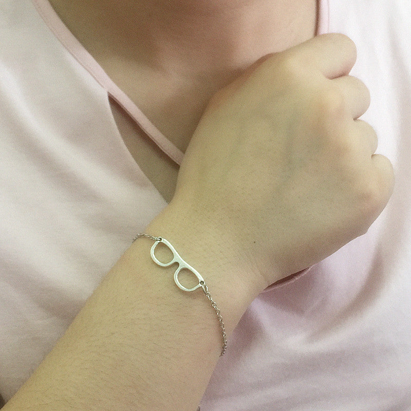 Simple Silver Graphic Bracelet