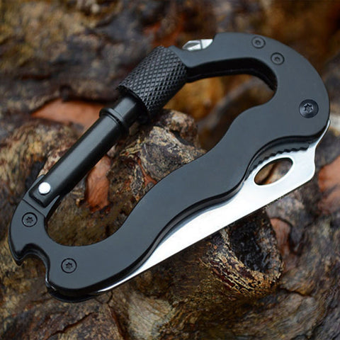 5 in 1 Multi-function Tool With Climbing Carabiner Hook Gear